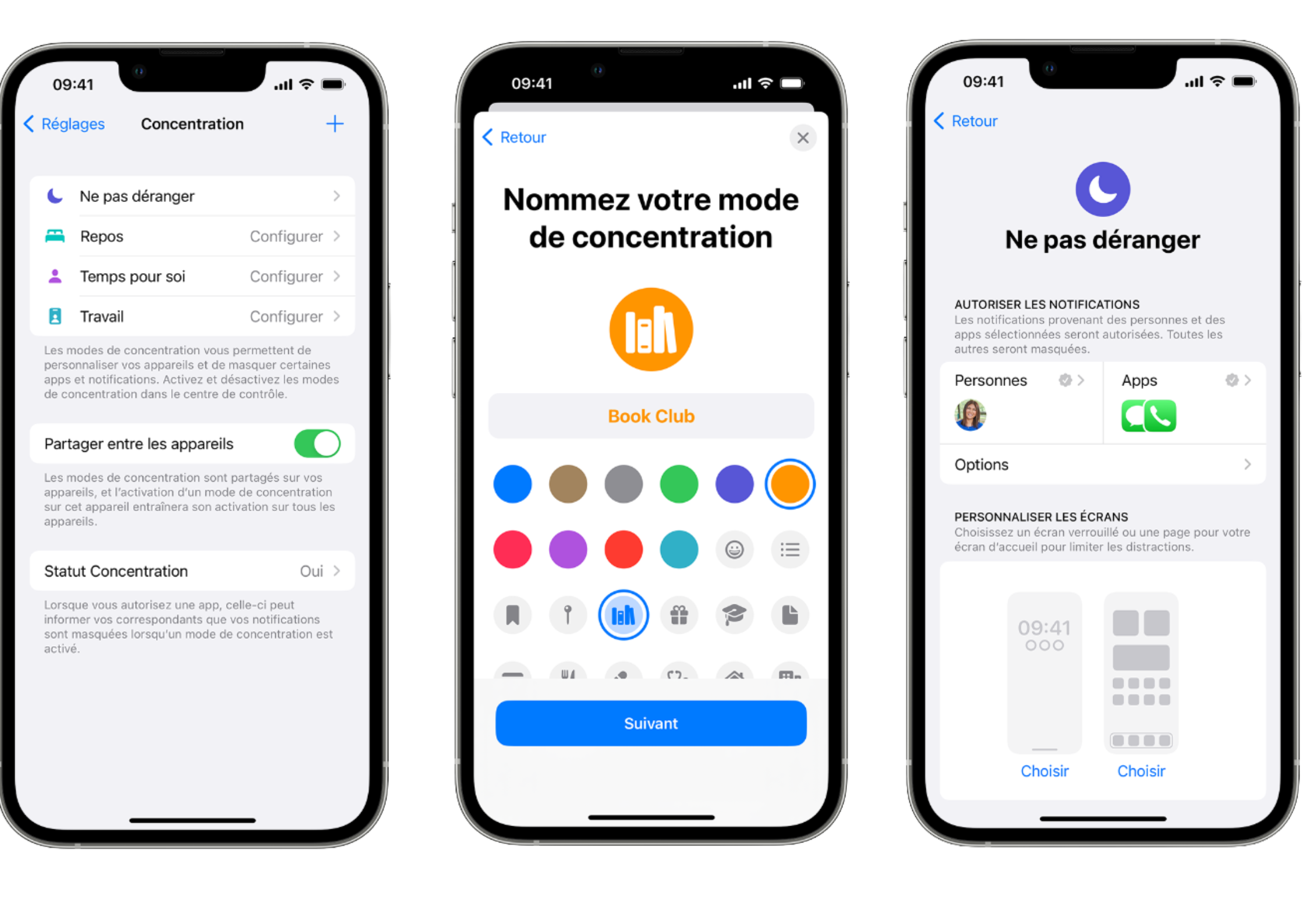 mode concentration repos apple watch